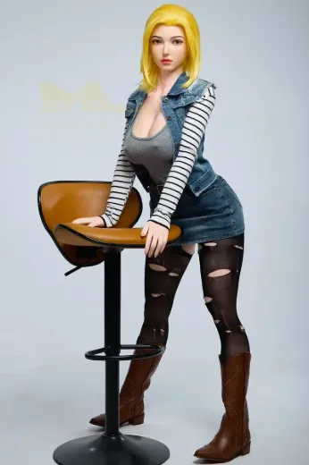 Blonde Android 18 159cm S41 Joline real life looking sex doll