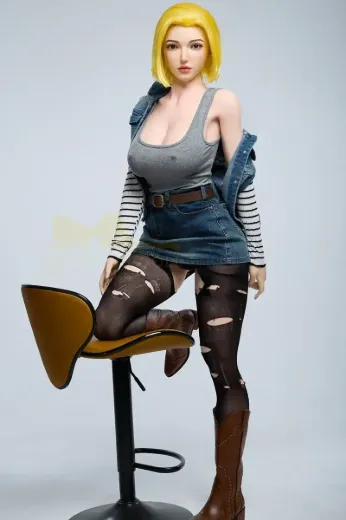 Blonde Android 18 159cm S41 Joline real life looking sex doll