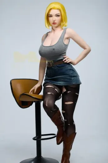 Blonde Android 18 159cm S41 Joline good quality sex doll