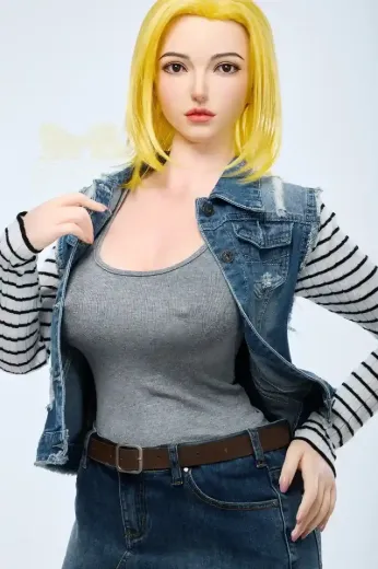 Blonde Android 18 159cm S41 Joline realistic full body sex doll