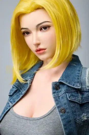 Blonde Android 18 159cm S41 Joline real life looking sex doll