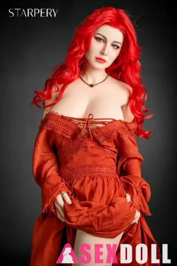 Starpery Eva 171cm D Cup Red Hair Full Body Silicone Sex Doll