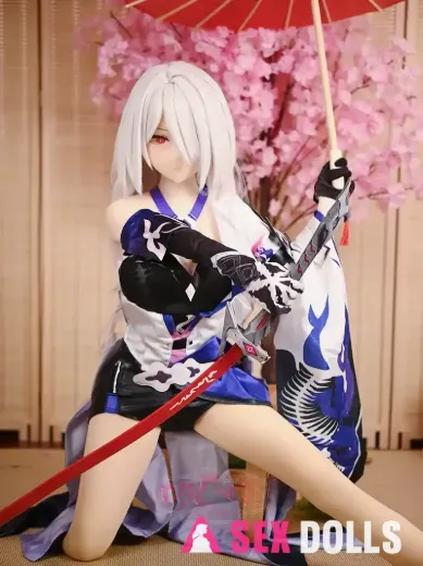 155cm White Hair Cosplay Head M3 F-cup Female realistic woman doll